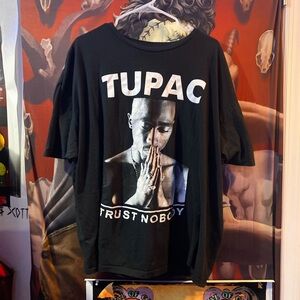 Men’s Size 3XL Tupac T Shirt Black White Used Rap Retro